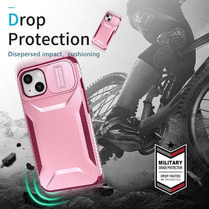 iPhone 13 Phone Case with Sliding Camshield | Military-Grade TPU & PC Protective Anti-Scratch Anti-Skid Cover, Durable Shockproof Design