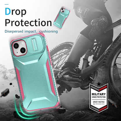 iPhone 13 Phone Case with Sliding Camshield | Military-Grade TPU & PC Protective Anti-Scratch Anti-Skid Cover, Durable Shockproof Design
