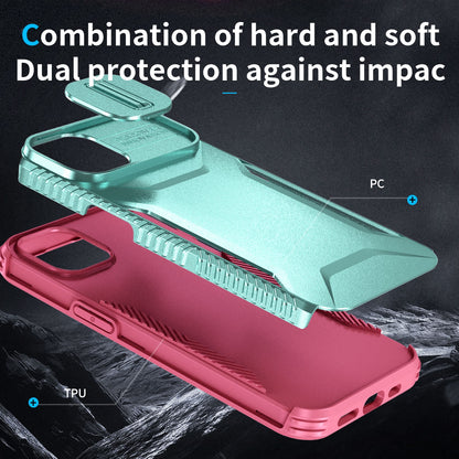 iPhone 13 Phone Case with Sliding Camshield | Military-Grade TPU & PC Protective Anti-Scratch Anti-Skid Cover, Durable Shockproof Design