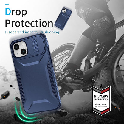 iPhone 13 Phone Case with Sliding Camshield | Military-Grade TPU & PC Protective Anti-Scratch Anti-Skid Cover, Durable Shockproof Design