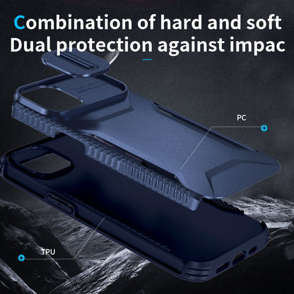 iPhone 14 Phone Case with Sliding Camshield | Military-Grade TPU & PC Protective Anti-Scratch Anti-Skid Cover, Durable Shockproof Design