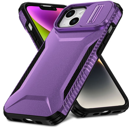 iPhone 14 Phone Case with Sliding Camshield | Military-Grade TPU & PC Protective Anti-Scratch Anti-Skid Cover, Durable Shockproof Design