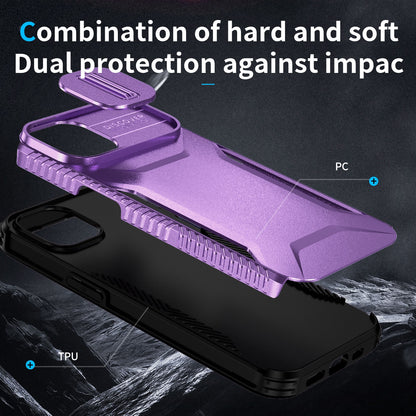 iPhone 13 Phone Case with Sliding Camshield | Military-Grade TPU & PC Protective Anti-Scratch Anti-Skid Cover, Durable Shockproof Design