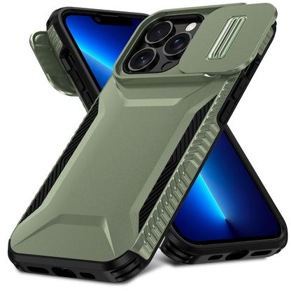 iPhone 13 Pro Phone Case with Sliding Camshield | Military-Grade TPU & PC Protective Anti-Scratch Anti-Skid Cover, Durable Shockproof Design