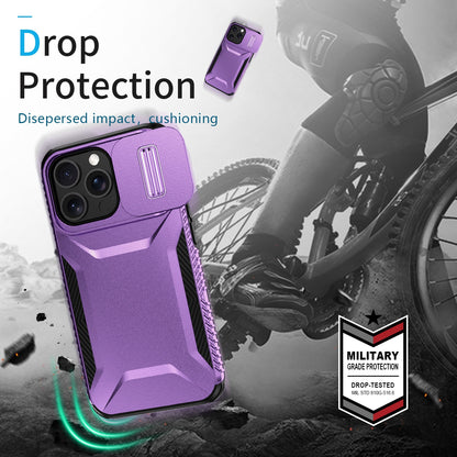 iPhone 13 Pro Phone Case with Sliding Camshield | Military-Grade TPU & PC Protective Anti-Scratch Anti-Skid Cover, Durable Shockproof Design