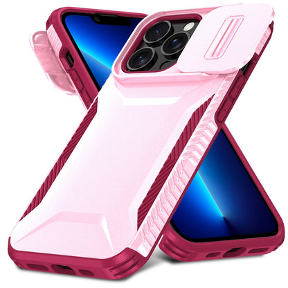 iPhone 13 Pro Max Phone Case with Sliding Camshield | Military-Grade TPU & PC Protective Anti-Scratch Anti-Skid Cover, Durable Shockproof Design