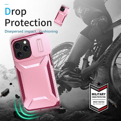 iPhone 13 Pro Max Phone Case with Sliding Camshield | Military-Grade TPU & PC Protective Anti-Scratch Anti-Skid Cover, Durable Shockproof Design