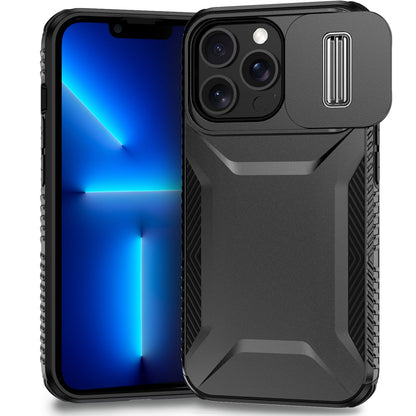 iPhone 13 Pro Max Phone Case with Sliding Camshield | Military-Grade TPU & PC Protective Anti-Scratch Anti-Skid Cover, Durable Shockproof Design