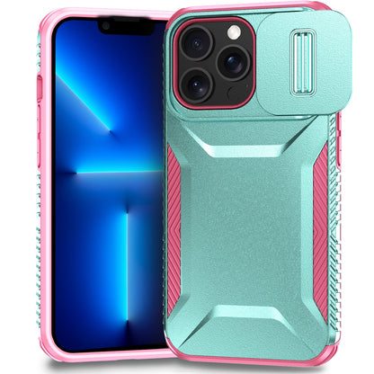 iPhone 13 Pro Max Phone Case with Sliding Camshield | Military-Grade TPU & PC Protective Anti-Scratch Anti-Skid Cover, Durable Shockproof Design