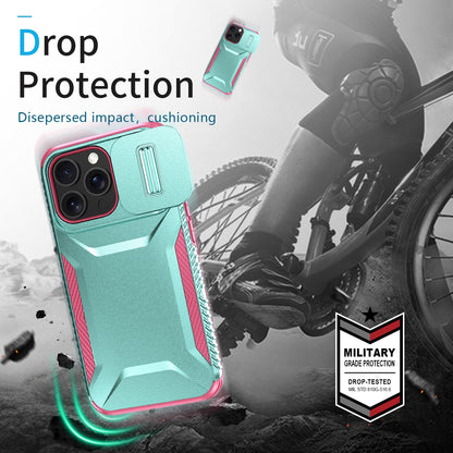 iPhone 13 Pro Max Phone Case with Sliding Camshield | Military-Grade TPU & PC Protective Anti-Scratch Anti-Skid Cover, Durable Shockproof Design