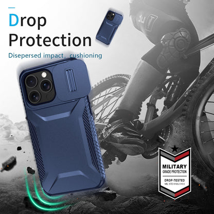 iPhone 13 Pro Max Phone Case with Sliding Camshield | Military-Grade TPU & PC Protective Anti-Scratch Anti-Skid Cover, Durable Shockproof Design