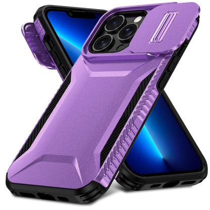 iPhone 13 Pro Max Phone Case with Sliding Camshield | Military-Grade TPU & PC Protective Anti-Scratch Anti-Skid Cover, Durable Shockproof Design