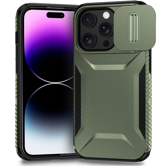 iPhone 14 Pro Phone Case with Sliding Camshield | Military-Grade TPU & PC Protective Anti-Scratch Anti-Skid Cover, Durable Shockproof Design