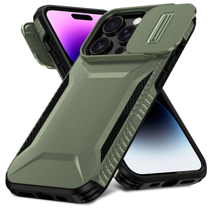 iPhone 14 Pro Phone Case with Sliding Camshield | Military-Grade TPU & PC Protective Anti-Scratch Anti-Skid Cover, Durable Shockproof Design
