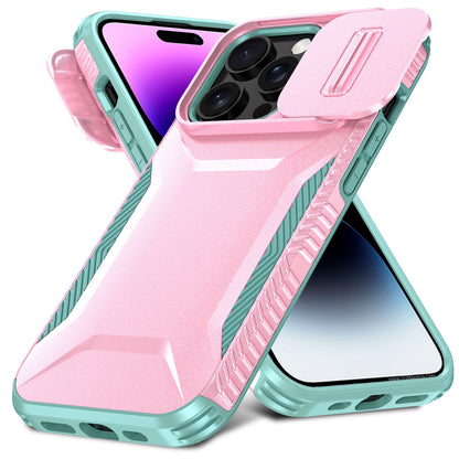 iPhone 14 Pro Phone Case with Sliding Camshield | Military-Grade TPU & PC Protective Anti-Scratch Anti-Skid Cover, Durable Shockproof Design
