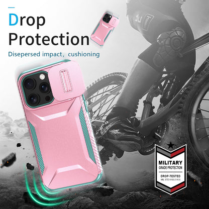 iPhone 14 Pro Phone Case with Sliding Camshield | Military-Grade TPU & PC Protective Anti-Scratch Anti-Skid Cover, Durable Shockproof Design