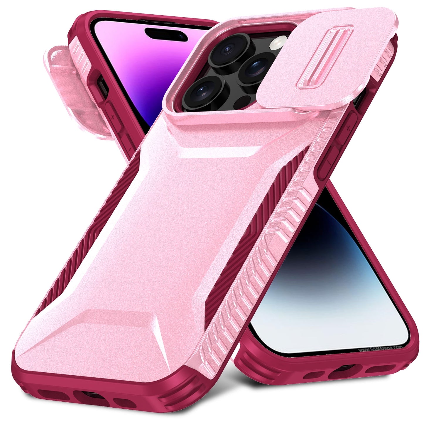 iPhone 14 Pro Phone Case with Sliding Camshield | Military-Grade TPU & PC Protective Anti-Scratch Anti-Skid Cover, Durable Shockproof Design