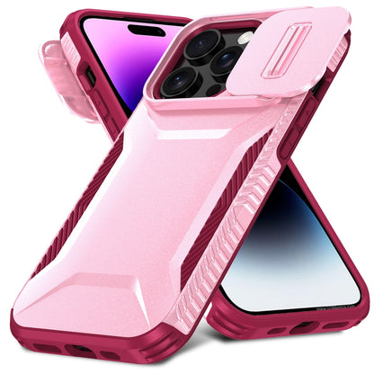 iPhone 14 Pro Phone Case with Sliding Camshield | Military-Grade TPU & PC Protective Anti-Scratch Anti-Skid Cover, Durable Shockproof Design