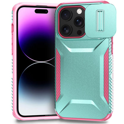 iPhone 14 Pro Phone Case with Sliding Camshield | Military-Grade TPU & PC Protective Anti-Scratch Anti-Skid Cover, Durable Shockproof Design
