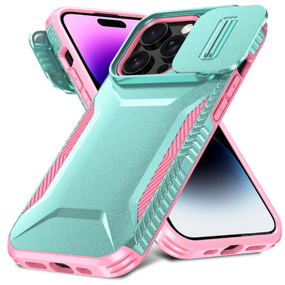 iPhone 14 Pro Phone Case with Sliding Camshield | Military-Grade TPU & PC Protective Anti-Scratch Anti-Skid Cover, Durable Shockproof Design