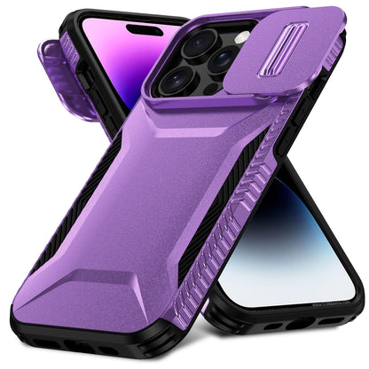 iPhone 14 Pro Phone Case with Sliding Camshield | Military-Grade TPU & PC Protective Anti-Scratch Anti-Skid Cover, Durable Shockproof Design