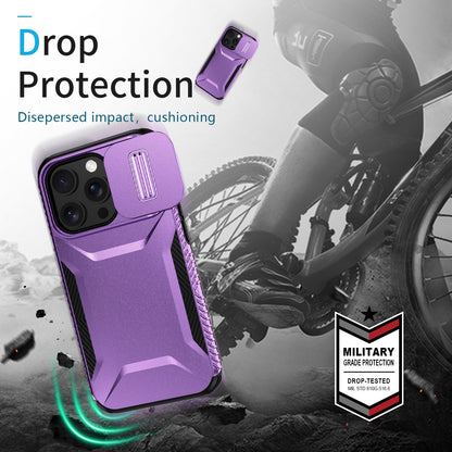 iPhone 14 Pro Phone Case with Sliding Camshield | Military-Grade TPU & PC Protective Anti-Scratch Anti-Skid Cover, Durable Shockproof Design