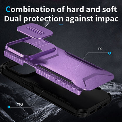 iPhone 14 Pro Phone Case with Sliding Camshield | Military-Grade TPU & PC Protective Anti-Scratch Anti-Skid Cover, Durable Shockproof Design