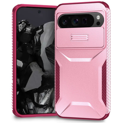 Google Pixel 9 Pro XL Phone Case with Sliding Camshield | Military-Grade TPU & PC Protective Anti-Scratch Anti-Skid Cover, Durable Shockproof Design