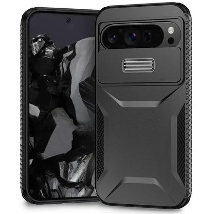 Google Pixel 9 Pro XL Phone Case with Sliding Camshield | Military-Grade TPU & PC Protective Anti-Scratch Anti-Skid Cover, Durable Shockproof Design