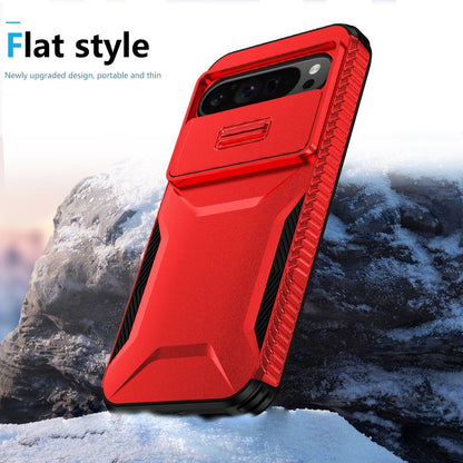 Google Pixel 9 Pro XL Phone Case with Sliding Camshield | Military-Grade TPU & PC Protective Anti-Scratch Anti-Skid Cover, Durable Shockproof Design