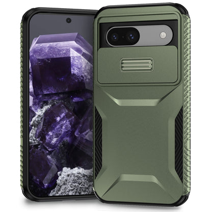 Google Pixel 8a Phone Case with Sliding Camshield | Military-Grade TPU & PC Protective Anti-Scratch Anti-Skid Cover, Durable Shockproof Design