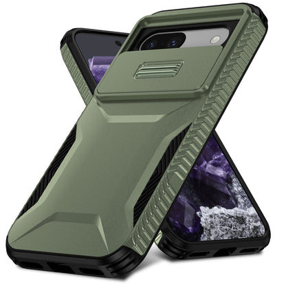 Google Pixel 8a Phone Case with Sliding Camshield | Military-Grade TPU & PC Protective Anti-Scratch Anti-Skid Cover, Durable Shockproof Design