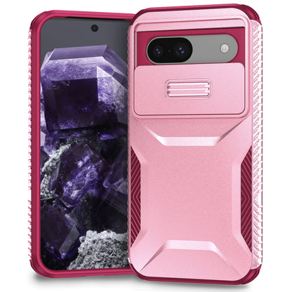 Google Pixel 8a Phone Case with Sliding Camshield | Military-Grade TPU & PC Protective Anti-Scratch Anti-Skid Cover, Durable Shockproof Design