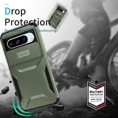 Google Pixel 8 Pro Phone Case with Sliding Camshield | Military-Grade TPU & PC Protective Anti-Scratch Anti-Skid Cover, Durable Shockproof Design