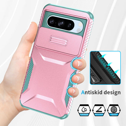 Google Pixel 8 Pro Phone Case with Sliding Camshield | Military-Grade TPU & PC Protective Anti-Scratch Anti-Skid Cover, Durable Shockproof Design