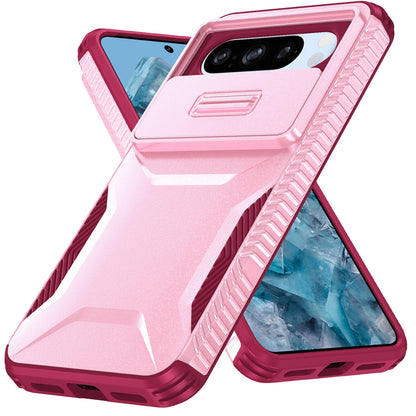 Google Pixel 8 Pro Phone Case with Sliding Camshield | Military-Grade TPU & PC Protective Anti-Scratch Anti-Skid Cover, Durable Shockproof Design