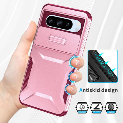 Google Pixel 8 Pro Phone Case with Sliding Camshield | Military-Grade TPU & PC Protective Anti-Scratch Anti-Skid Cover, Durable Shockproof Design