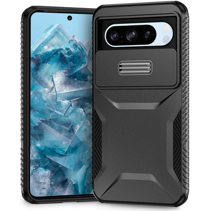 Google Pixel 8 Pro Phone Case with Sliding Camshield | Military-Grade TPU & PC Protective Anti-Scratch Anti-Skid Cover, Durable Shockproof Design