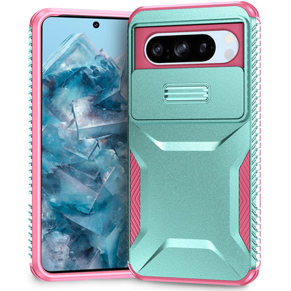 Google Pixel 8 Pro Phone Case with Sliding Camshield | Military-Grade TPU & PC Protective Anti-Scratch Anti-Skid Cover, Durable Shockproof Design