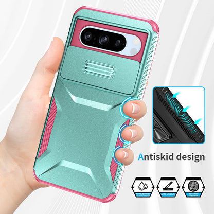 Google Pixel 8 Pro Phone Case with Sliding Camshield | Military-Grade TPU & PC Protective Anti-Scratch Anti-Skid Cover, Durable Shockproof Design
