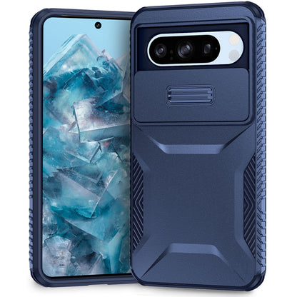 Google Pixel 8 Pro Phone Case with Sliding Camshield | Military-Grade TPU & PC Protective Anti-Scratch Anti-Skid Cover, Durable Shockproof Design