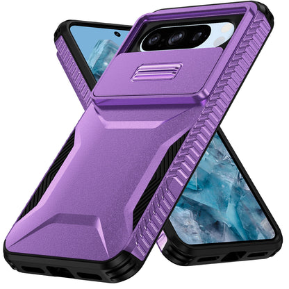 Google Pixel 8 Pro Phone Case with Sliding Camshield | Military-Grade TPU & PC Protective Anti-Scratch Anti-Skid Cover, Durable Shockproof Design