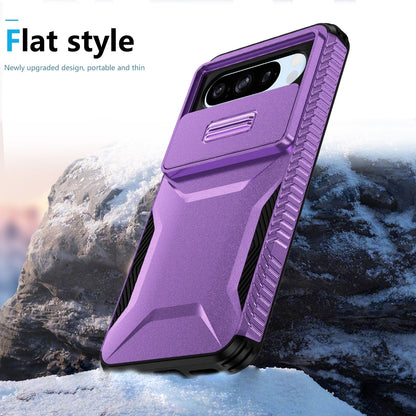 Google Pixel 8 Pro Phone Case with Sliding Camshield | Military-Grade TPU & PC Protective Anti-Scratch Anti-Skid Cover, Durable Shockproof Design