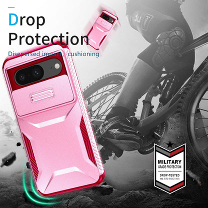 Google Pixel 8 Phone Case with Sliding Camshield | Military-Grade TPU & PC Protective Anti-Scratch Anti-Skid Cover, Durable Shockproof Design