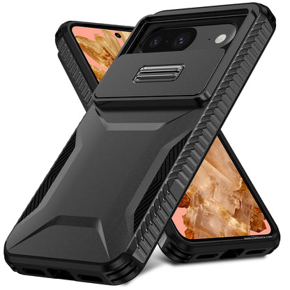 Google Pixel 8 Phone Case with Sliding Camshield | Military-Grade TPU & PC Protective Anti-Scratch Anti-Skid Cover, Durable Shockproof Design