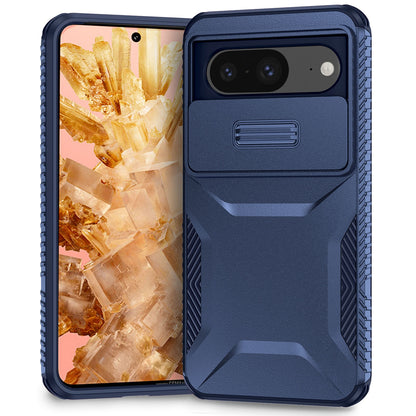 Google Pixel 8 Phone Case with Sliding Camshield | Military-Grade TPU & PC Protective Anti-Scratch Anti-Skid Cover, Durable Shockproof Design