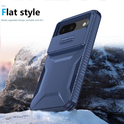 Google Pixel 8 Phone Case with Sliding Camshield | Military-Grade TPU & PC Protective Anti-Scratch Anti-Skid Cover, Durable Shockproof Design