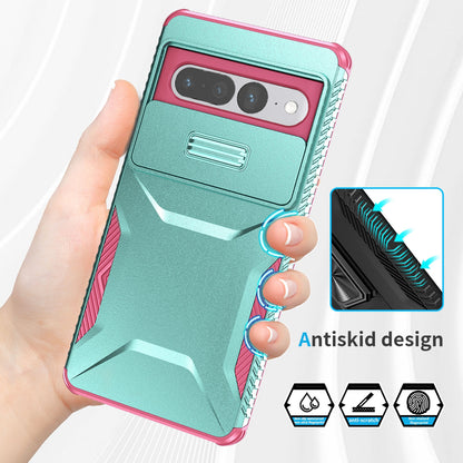 Google Pixel 7 Pro Phone Case with Sliding Camshield | Military-Grade TPU & PC Protective Anti-Scratch Anti-Skid Cover, Durable Shockproof Design