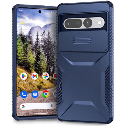 Google Pixel 7 Pro Phone Case with Sliding Camshield | Military-Grade TPU & PC Protective Anti-Scratch Anti-Skid Cover, Durable Shockproof Design