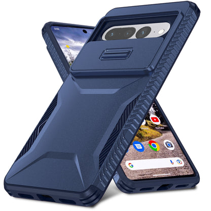 Google Pixel 7 Pro Phone Case with Sliding Camshield | Military-Grade TPU & PC Protective Anti-Scratch Anti-Skid Cover, Durable Shockproof Design